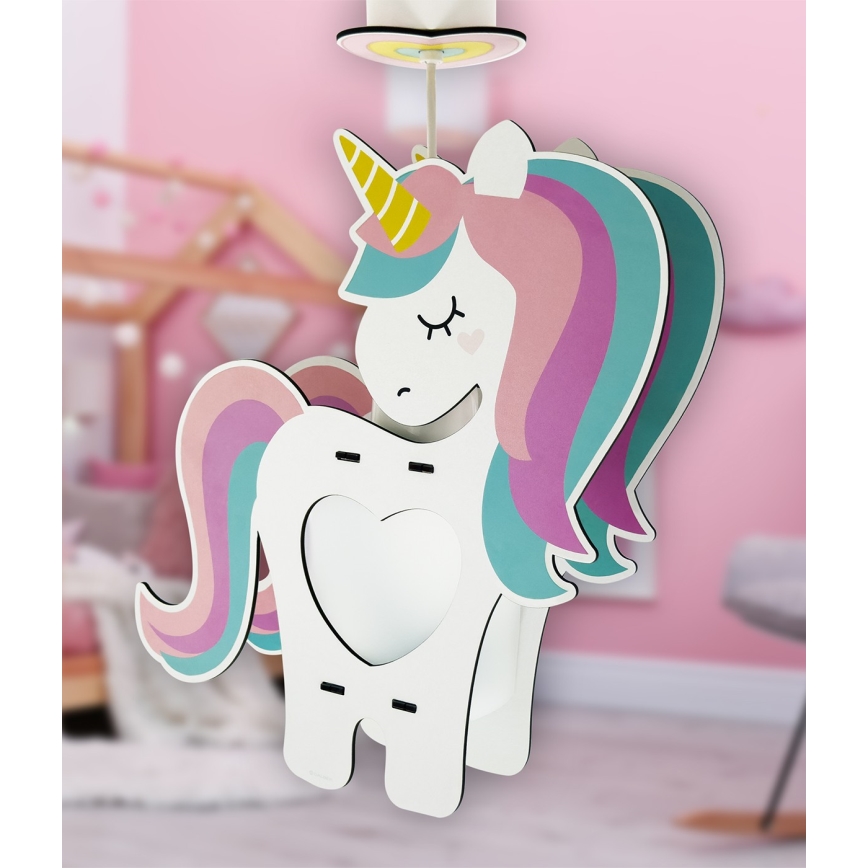 Dalber 41597 - Hanglamp voor kinderen UNICORN 1xE27/15W/230V