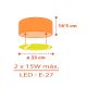 Dalber 41756 - Plafondlamp kinderkamer TENNIS 2xE27/15W/230V