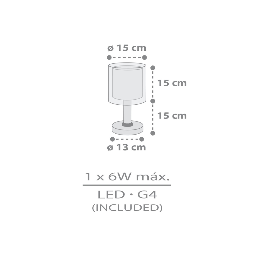 Dalber 41761E - LED-kinderlampje KAWAII FRIENDS 1xG4/4W/230V grijs