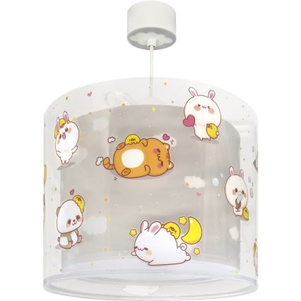 Dalber 41762E - Kinderlamp KAWAII FRIENDS 1xE27/15W/230V grijs