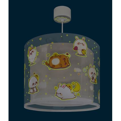 Dalber 41762E - Kinderlamp KAWAII FRIENDS 1xE27/15W/230V grijs