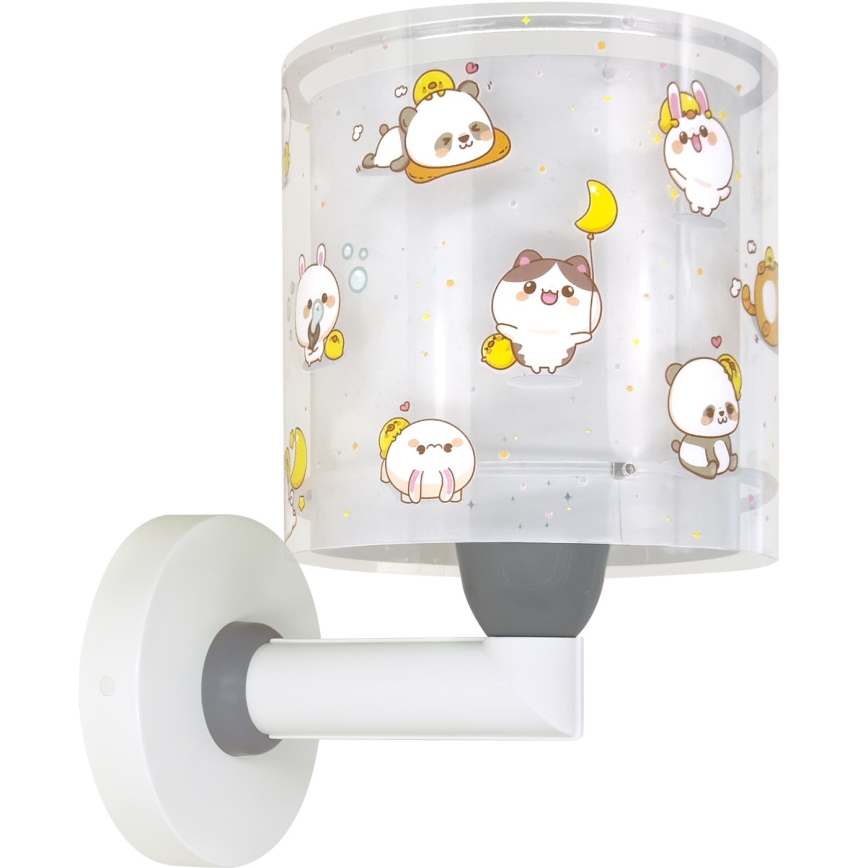 Dalber 41769E - Wandlamp voor kinderen KAWAII FRIENDS 1xE27/15W/230V grijs
