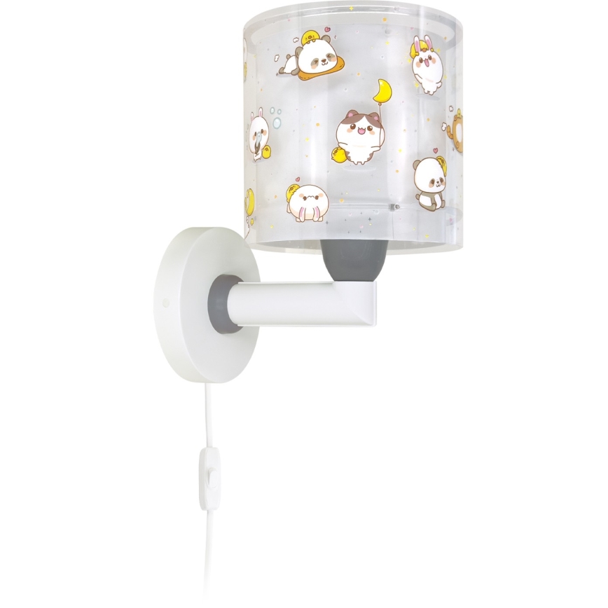 Dalber 41769E - Wandlamp voor kinderen KAWAII FRIENDS 1xE27/15W/230V grijs