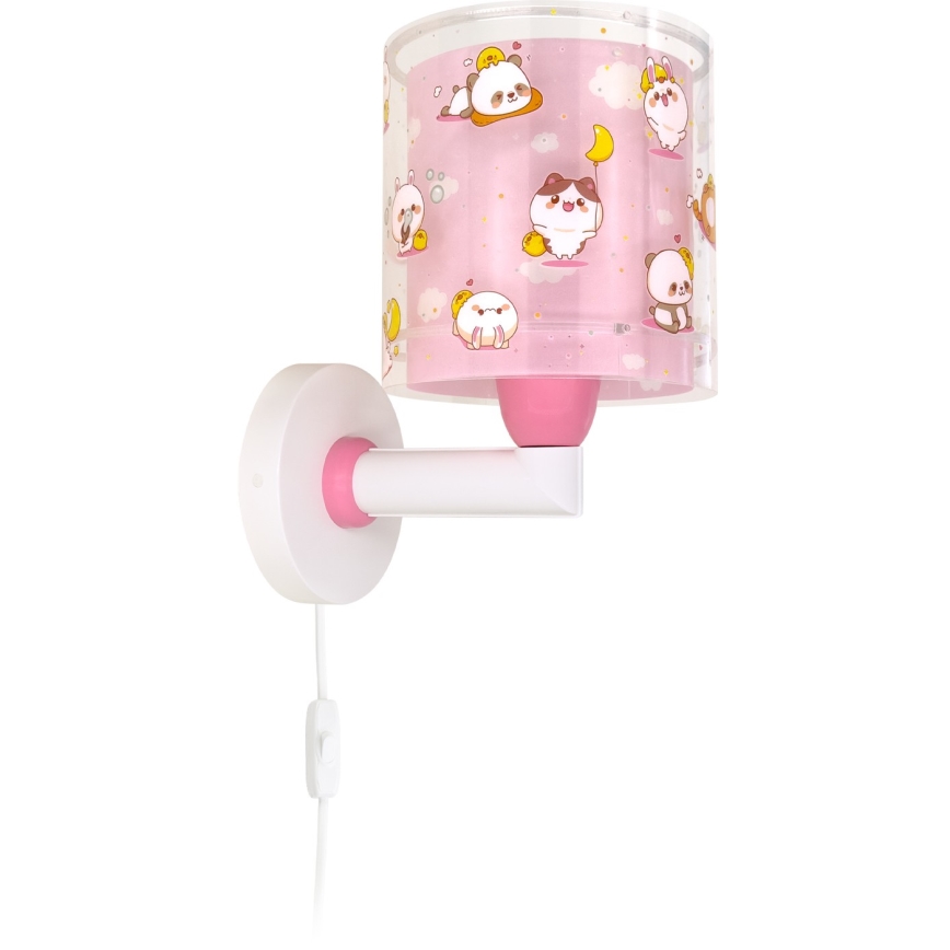 Dalber 41769S - Kinderwandlamp KAWAII FRIENDS 1xE27/15W/230V roze