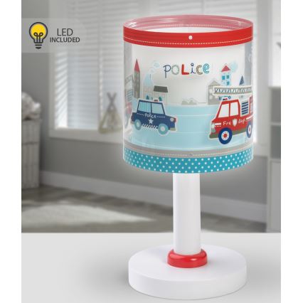 Dalber 60611N - LED-kinderlamp POLICE 1xG4/4W/230V veelkleurig
