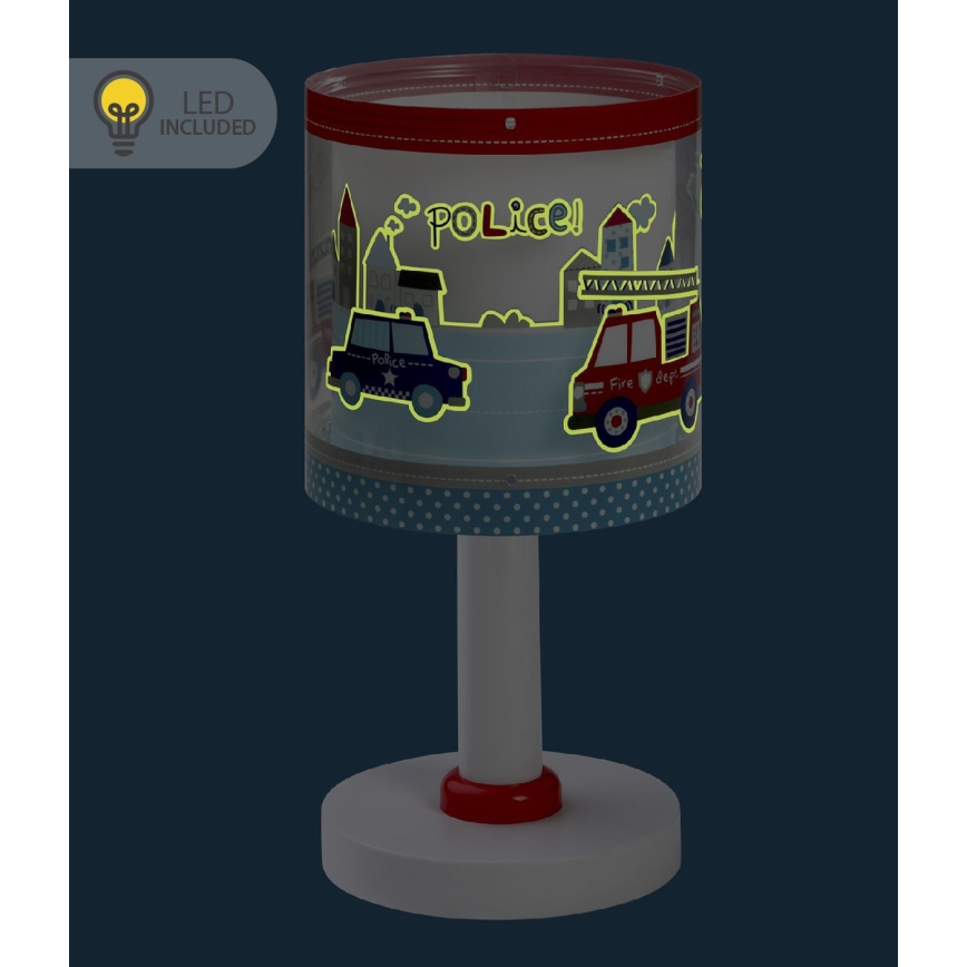 Dalber 60611N - LED-kinderlamp POLICE 1xG4/4W/230V veelkleurig