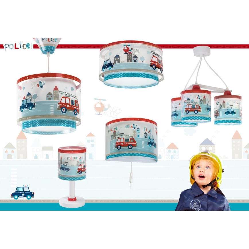 Dalber 60611N - LED-kinderlamp POLICE 1xG4/4W/230V veelkleurig