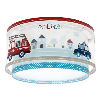 Dalber 60616 - Plafondlamp met Kinderen POLICE 2xE27/60W/230V