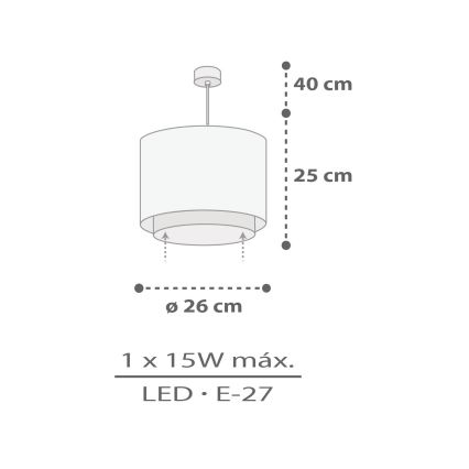 Dalber 60622 - Hanglamp voor kinderen RHICO AND CROCO 1xE27/15W/230V
