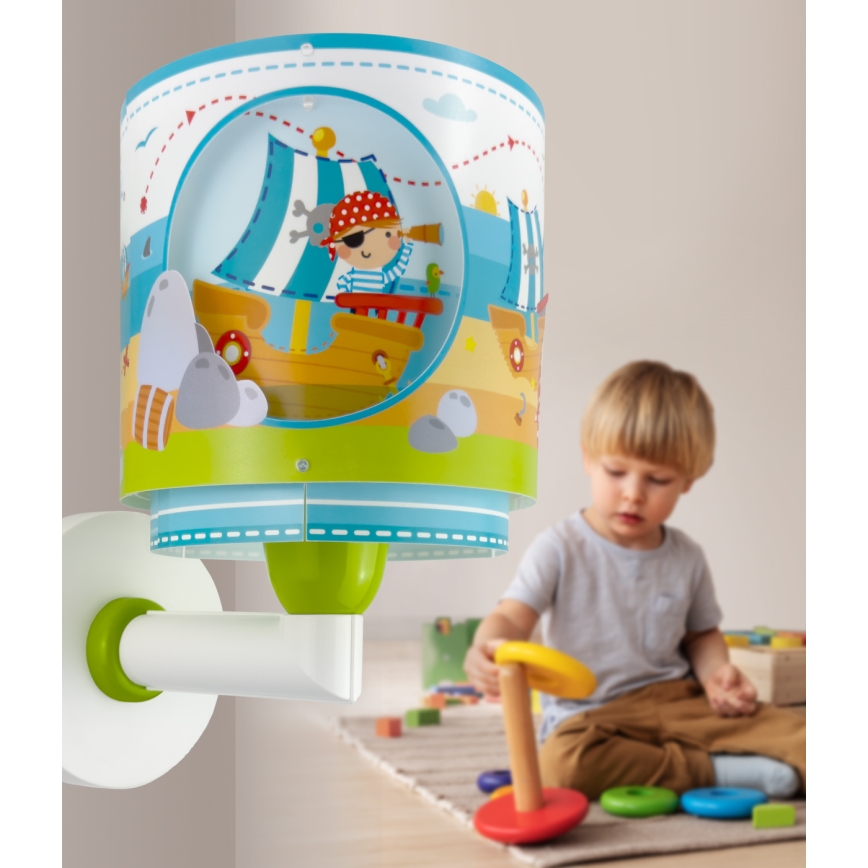 Dalber 60659 - Wandlamp voor kinderen PIRAAT ISLAND 1xE27/15W/230V