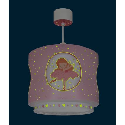 Dalber 60912 - Kinderhanglamp PRINCESS DANCE 1xE27/15W/230V roze
