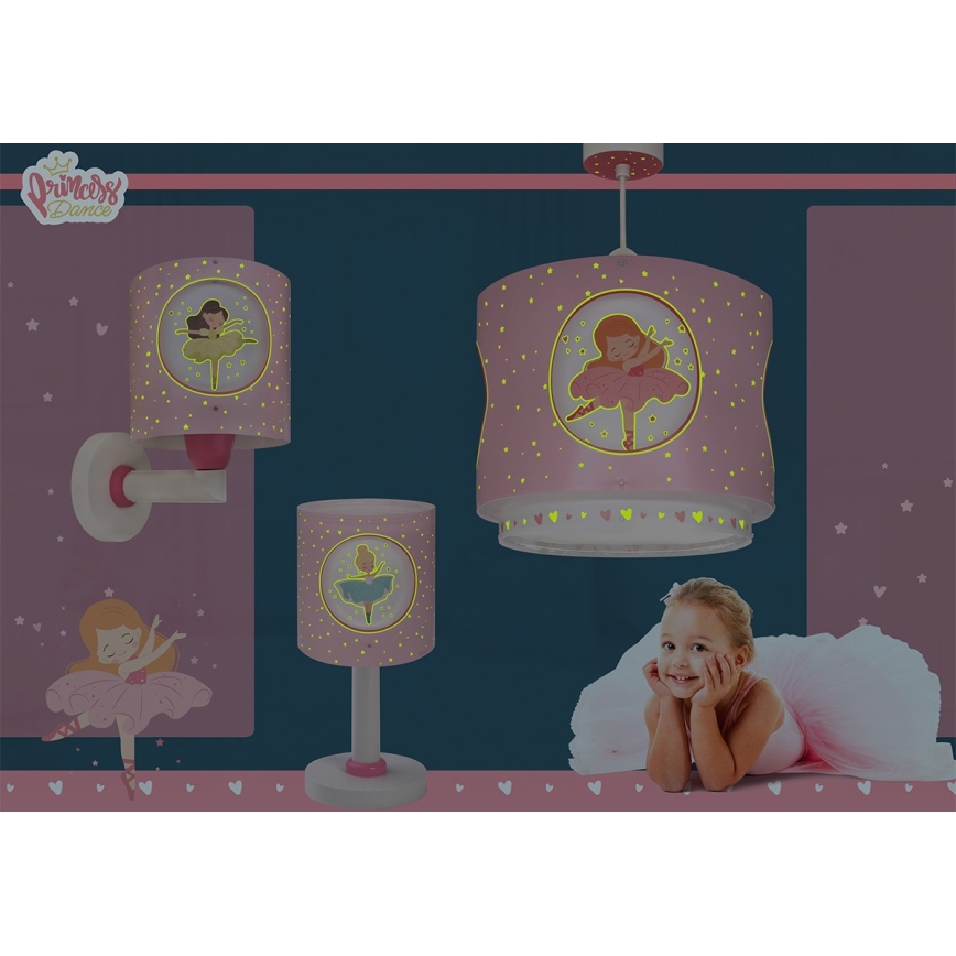 Dalber 60912 - Kinderhanglamp PRINCESS DANCE 1xE27/15W/230V roze