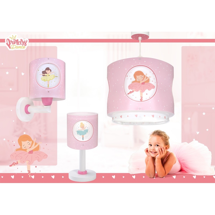 Dalber 60919 - Kinderwandlamp PRINCESS DANCE 1xE27/15W/230V roze