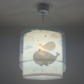 Dalber 61172T - Hanglamp voor kinderen WHALE DREAMS 1xE27/15W/230V blauw