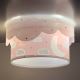 Dalber 61236S - Plafondlamp voor Kinderen MOON 2xE27/60W/230V roze