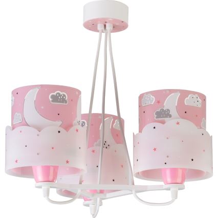 Dalber 61237S - Kinderhanglamp MOON 3xE27/60W/230V