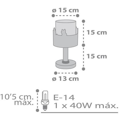 Dalber 61271 - Lamp voor Kinderen LOVING DEER 1xE14/40W/230V