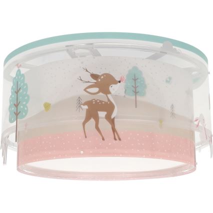 Dalber 61276 - Plafondlamp kinderkamer LOVING DEER 2xE27/15W/230V