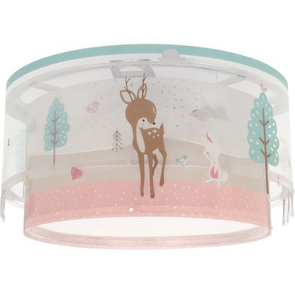 Dalber 61276 - Plafondlamp kinderkamer LOVING DEER 2xE27/15W/230V