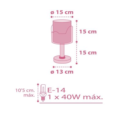 Dalber 61331S - Tafellampje LITTLE ELEPHANT 1xE14/40W/230V