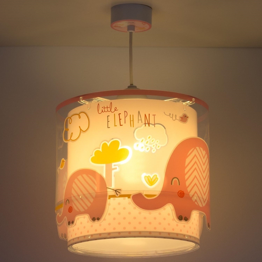 Dalber 61332S - Kinderhanglamp LITTLE ELEPHANT 1xE27/60W/230V