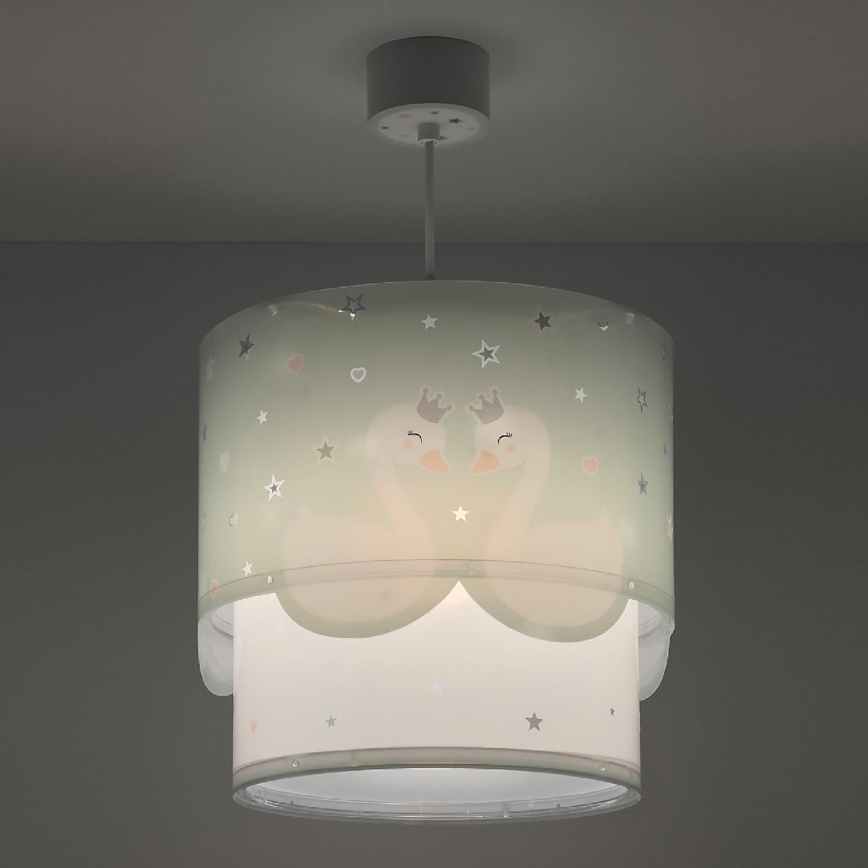 Dalber 61712H - Hanglamp voor Kinderen SWEET LOVE 1xE27/60W/230V groen