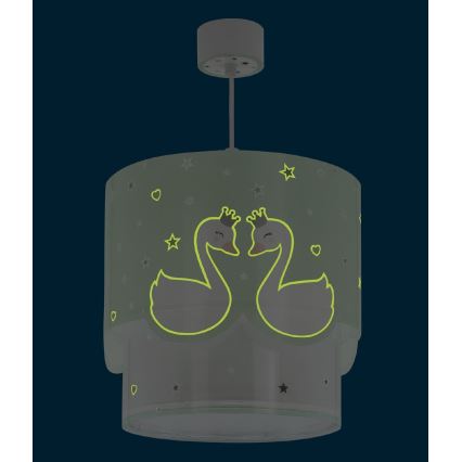 Dalber 61712H - Hanglamp voor Kinderen SWEET LOVE 1xE27/60W/230V groen