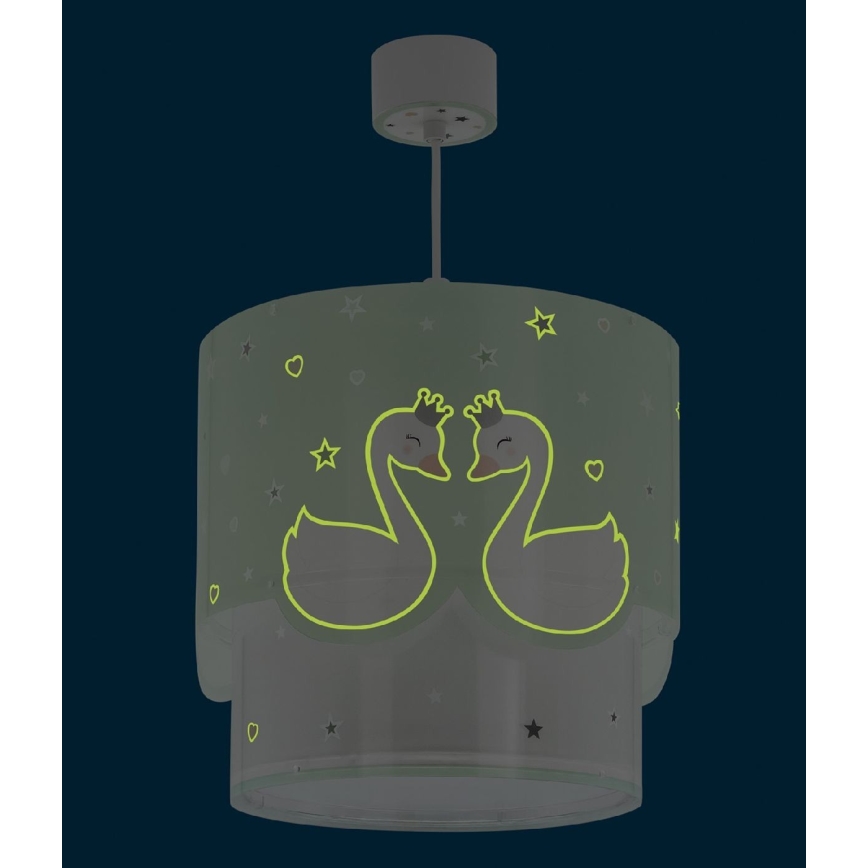 Dalber 61712H - Hanglamp voor Kinderen SWEET LOVE 1xE27/60W/230V groen