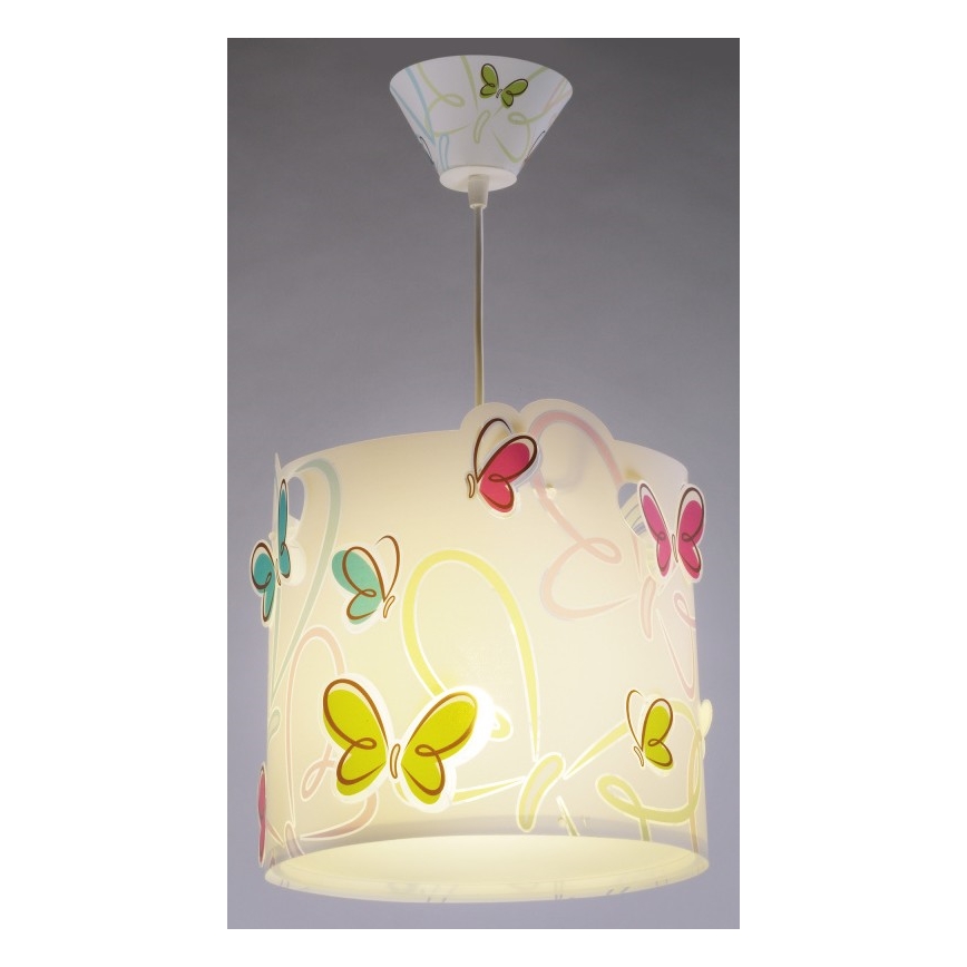 Dalber 62142 - Hanglamp kinderkamer BUTTERFLY 1xE27/60W/230V