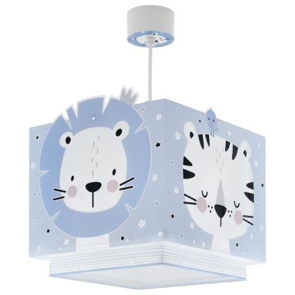 Dalber 63112T - Hanglamp voor Kinderen JUNGLE 1xE27/15W/230V blauw
