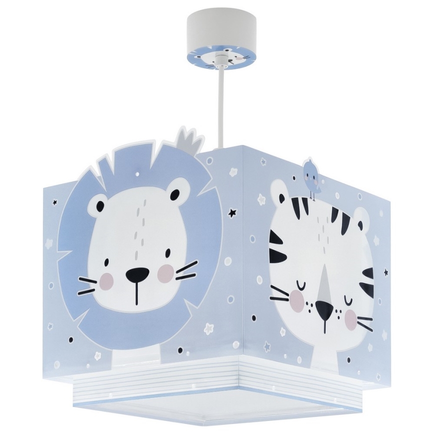 Dalber 63112T - Hanglamp voor Kinderen JUNGLE 1xE27/15W/230V blauw