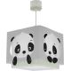 Dalber 63162H - Hanglamp voor Kinderen PANDA 1xE27/60W/230V groen