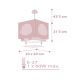Dalber 63162S - Hanglamp voor Kinderen PANDA 1xE27/60W/230V roze