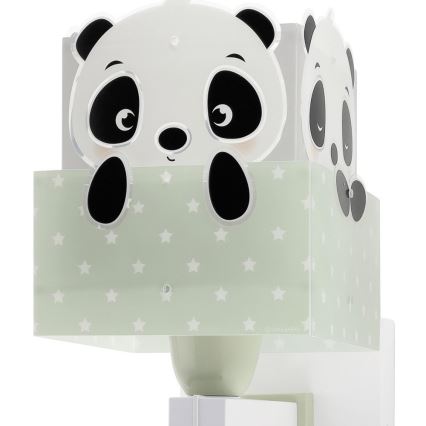 Dalber 63169H - Wand Lamp voor Kinderen PANDA 1xE27/60W/230V groen