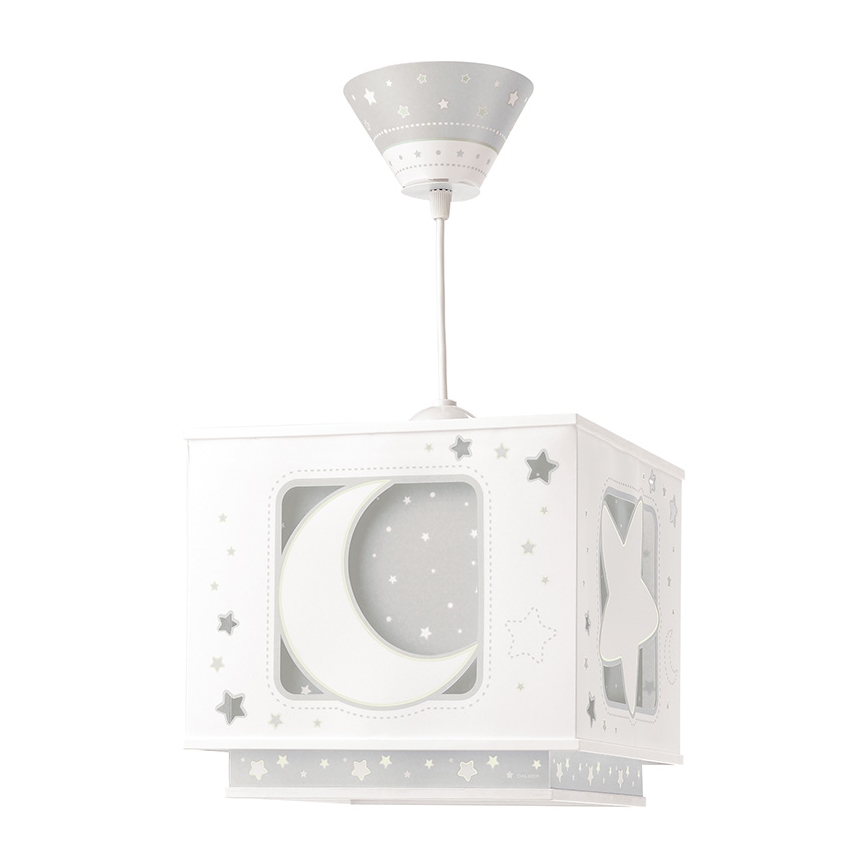 Dalber 63232E - Hanglamp kinderkamer MOON LIGHT 1xE27/60W/230V