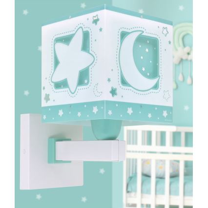 Dalber 63239H - Wandlamp voor kinderen MOONLIGHT 1xE27/15W/230V groen
