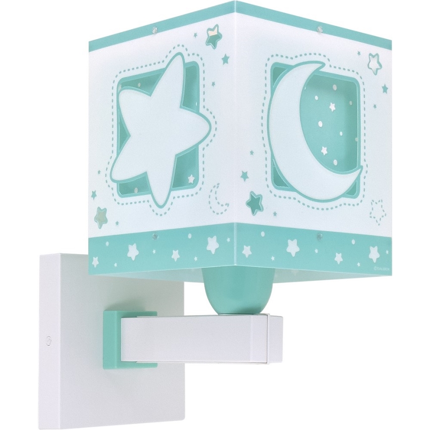 Dalber 63239H - Wandlamp voor kinderen MOONLIGHT 1xE27/15W/230V groen