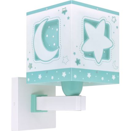 Dalber 63239H - Wandlamp voor kinderen MOONLIGHT 1xE27/15W/230V groen