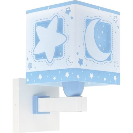 Dalber 63239T - Wandlamp voor kinderen MOONLIGHT 1xE27/15W/230V blauw