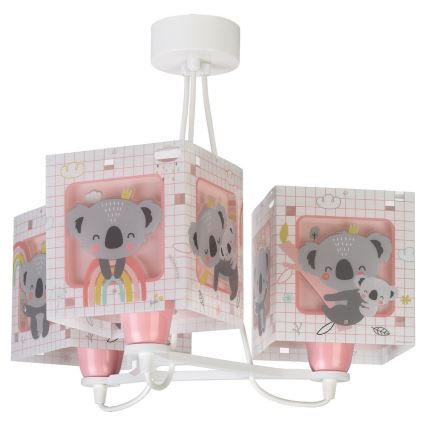 Dalber 63267S - Kinderhanglamp KOALA 3xE27/60W/230V