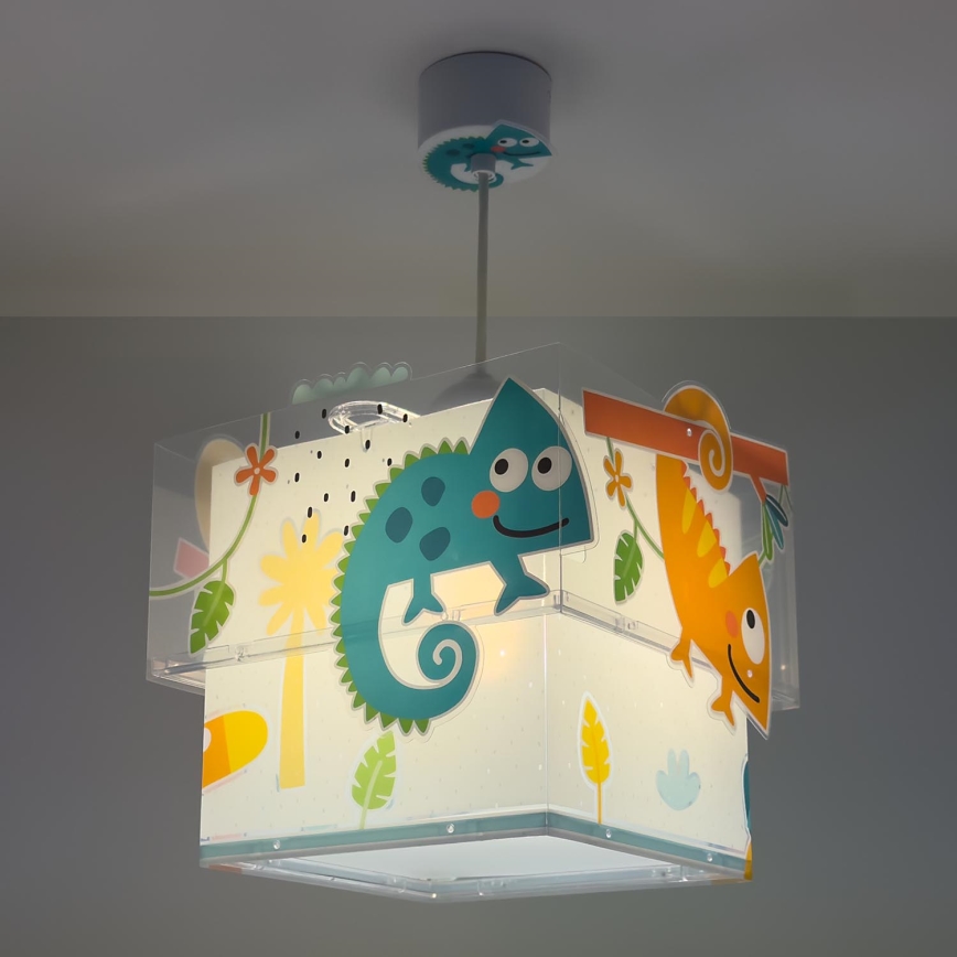 Dalber 63312 - Hanglamp voor kinderen HAPPY JUNGLE 1xE27/15W/230V