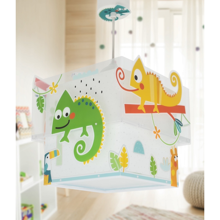 Dalber 63312 - Hanglamp voor kinderen HAPPY JUNGLE 1xE27/15W/230V
