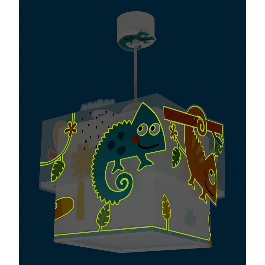 Dalber 63312 - Hanglamp voor kinderen HAPPY JUNGLE 1xE27/15W/230V