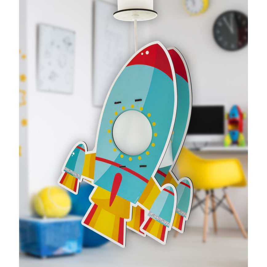 Dalber 63357 - Hanglamp voor kinderen ROCKET 1xE27/15W/230V