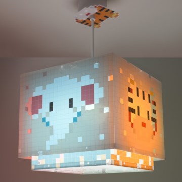 Dalber 63372 - Hanglamp voor kinderen LITTLE PIXEL 1xE27/15W/230V