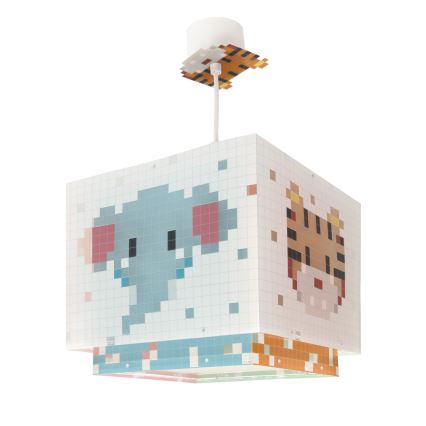 Dalber 63372 - Hanglamp voor kinderen LITTLE PIXEL 1xE27/15W/230V