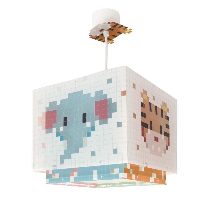 Dalber 63372 - Hanglamp voor kinderen LITTLE PIXEL 1xE27/15W/230V