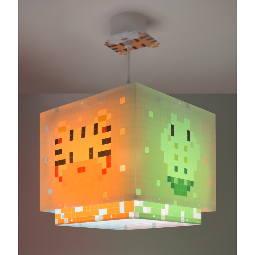 Dalber 63372 - Hanglamp voor kinderen LITTLE PIXEL 1xE27/15W/230V
