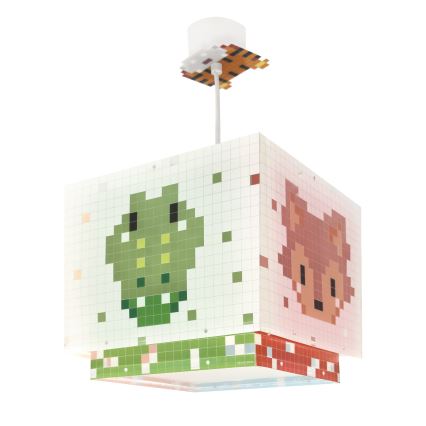 Dalber 63372 - Hanglamp voor kinderen LITTLE PIXEL 1xE27/15W/230V