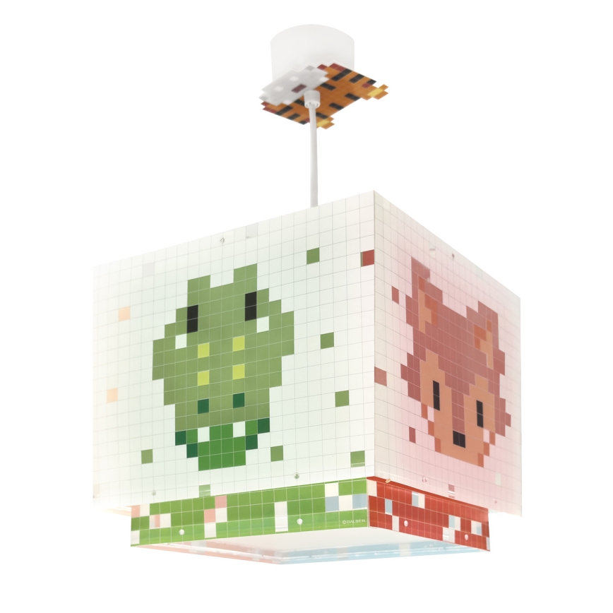 Dalber 63372 - Hanglamp voor kinderen LITTLE PIXEL 1xE27/15W/230V